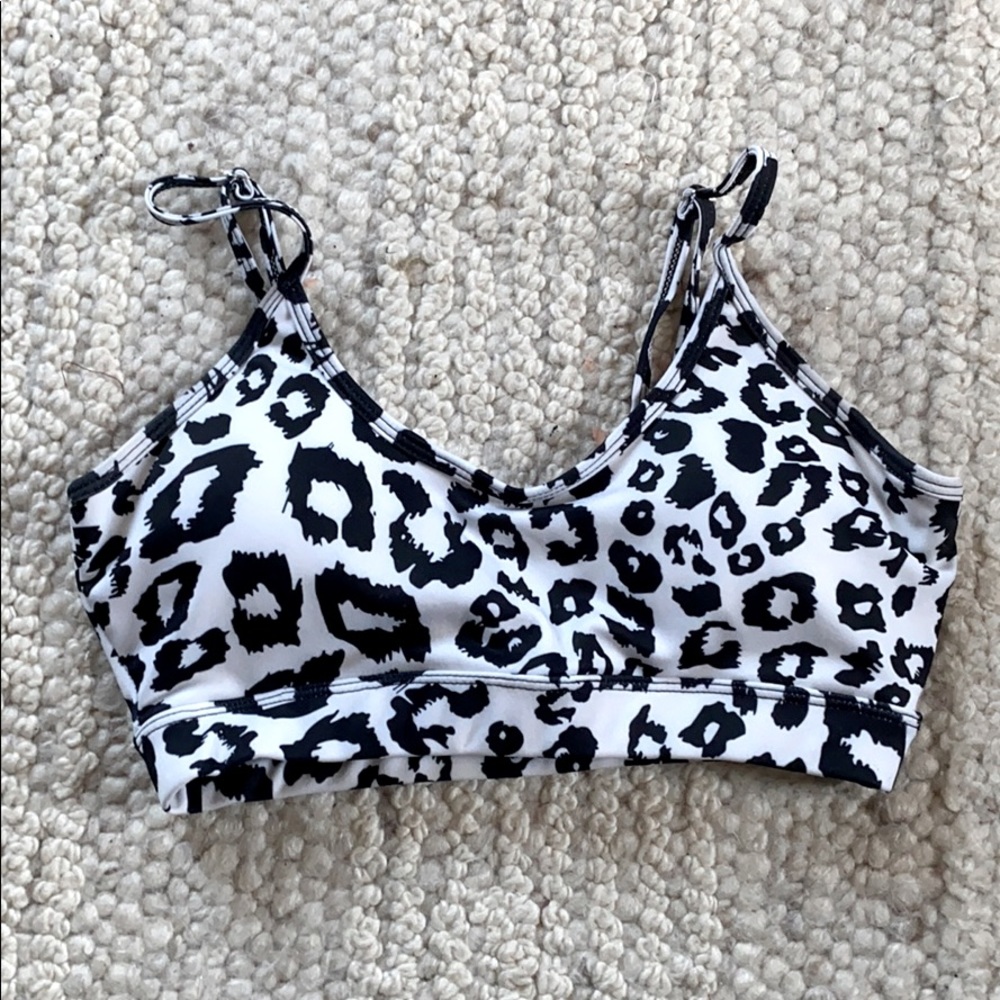 White Leopard Sports Bra